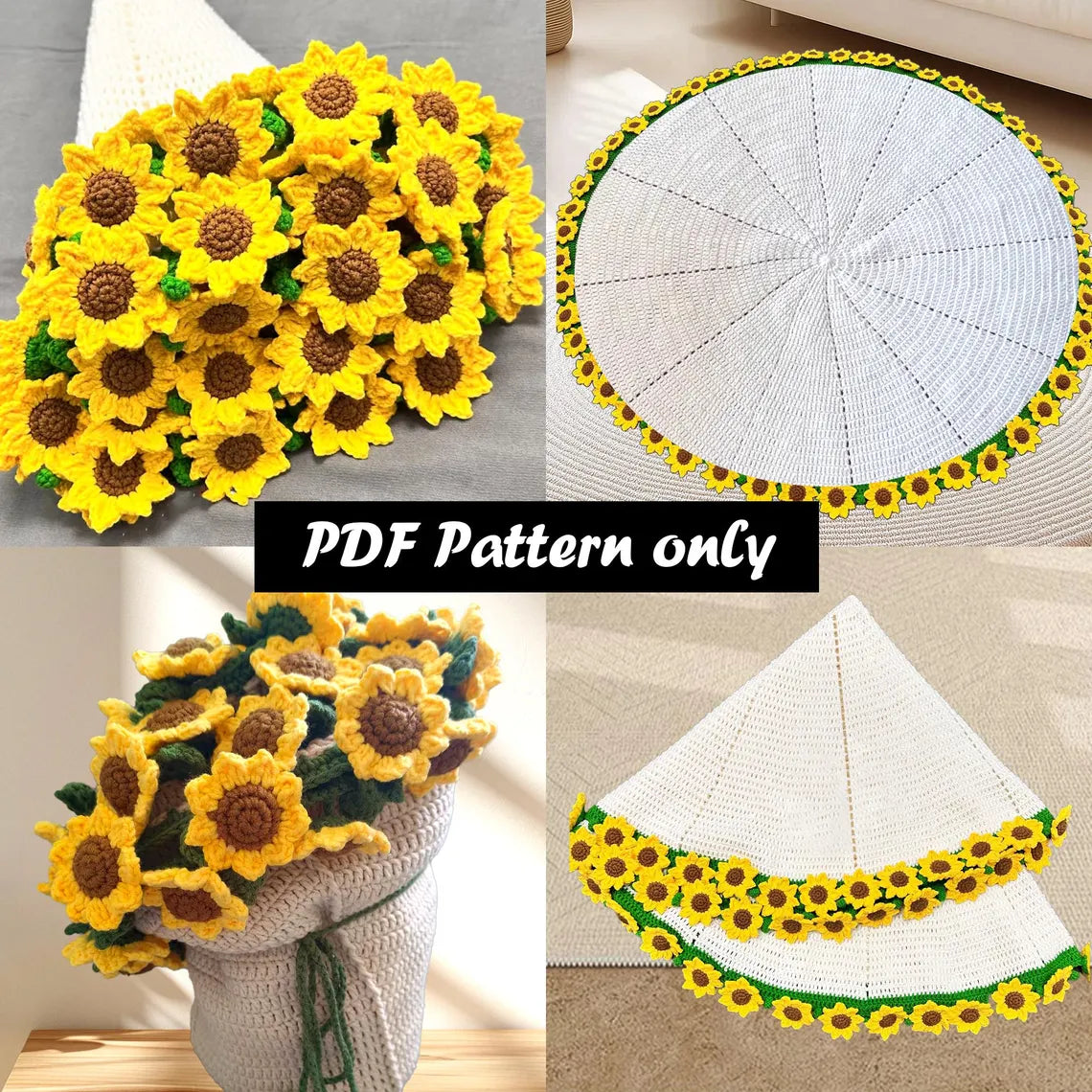 6 in 1 Crochet Flower Blanket PDF