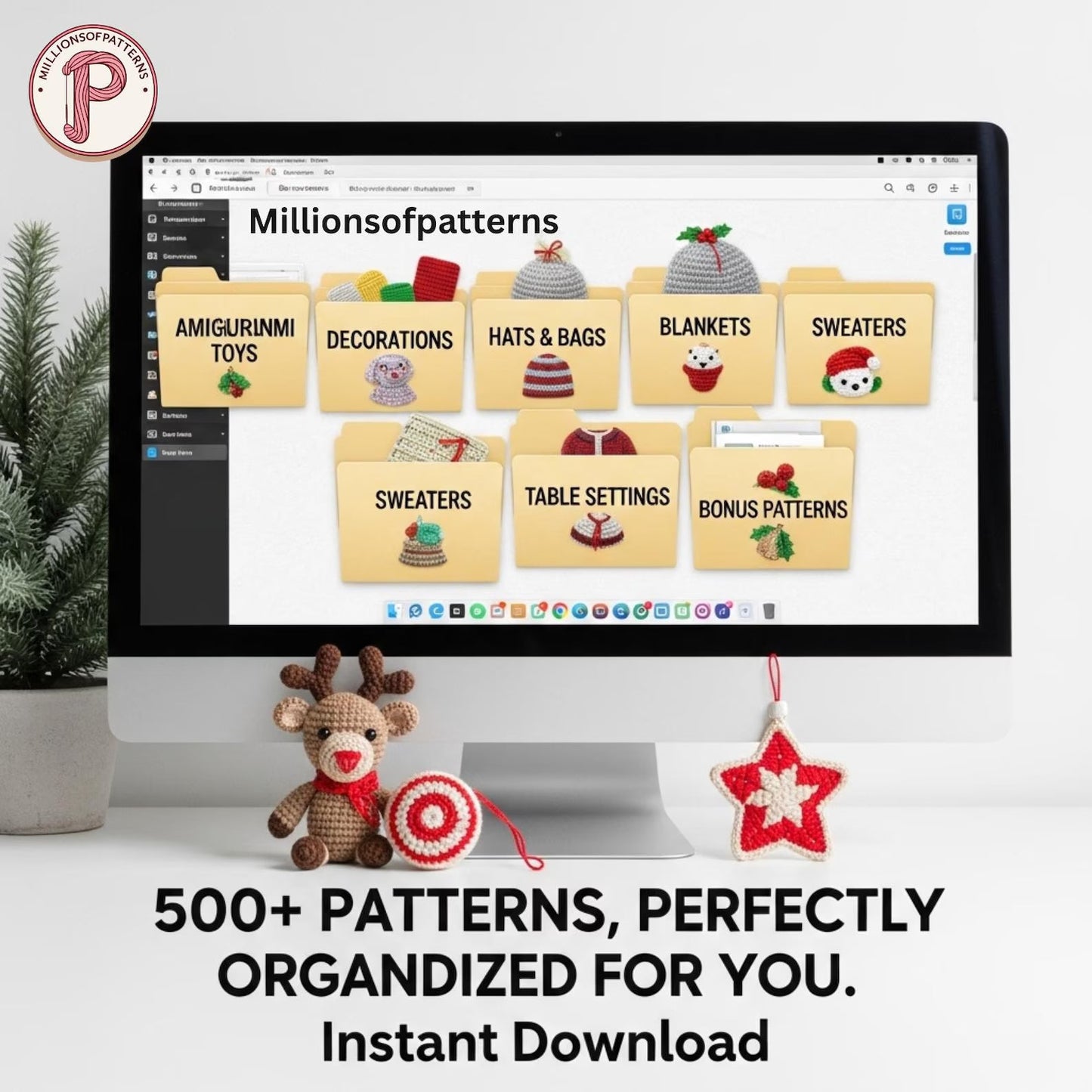 Mille et un patrons de crochet de Noël : Mega Bundle Amigurumi, Décorations, Vêtements, Sacs (Téléchargement PDF)