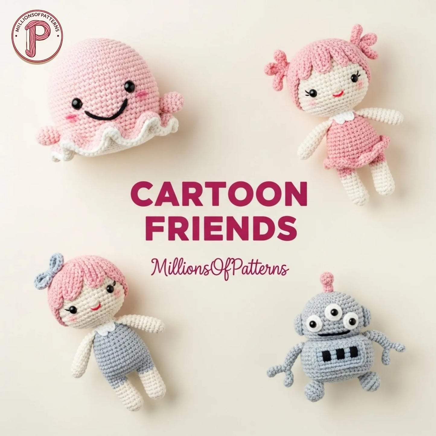 Lot de 5000+ patrons de crochet Amigurumi : doudous, animaux, personnages (téléchargement PDF) | Millionsofpatterns