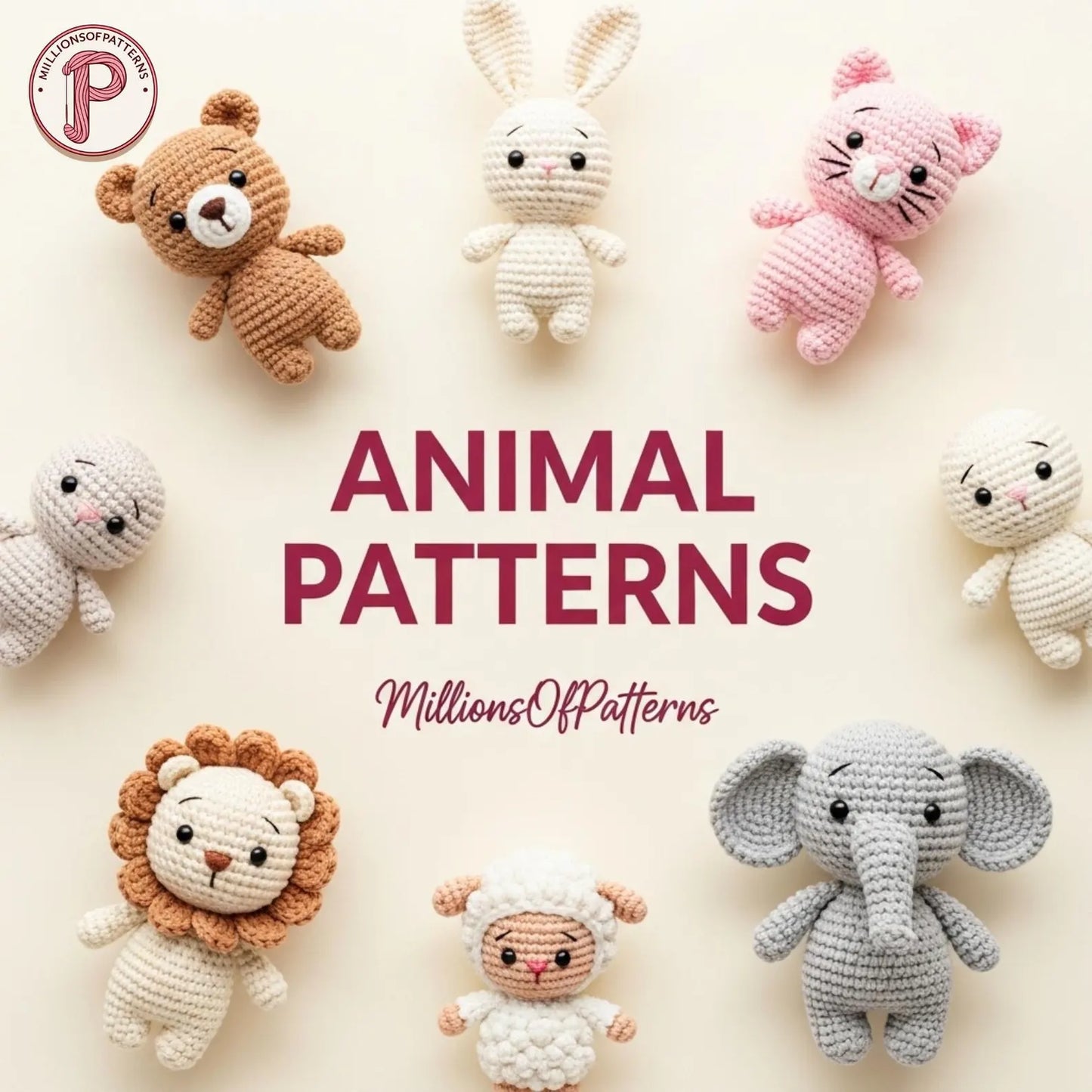 Lot de 5000+ patrons de crochet Amigurumi : doudous, animaux, personnages (téléchargement PDF) | Millionsofpatterns