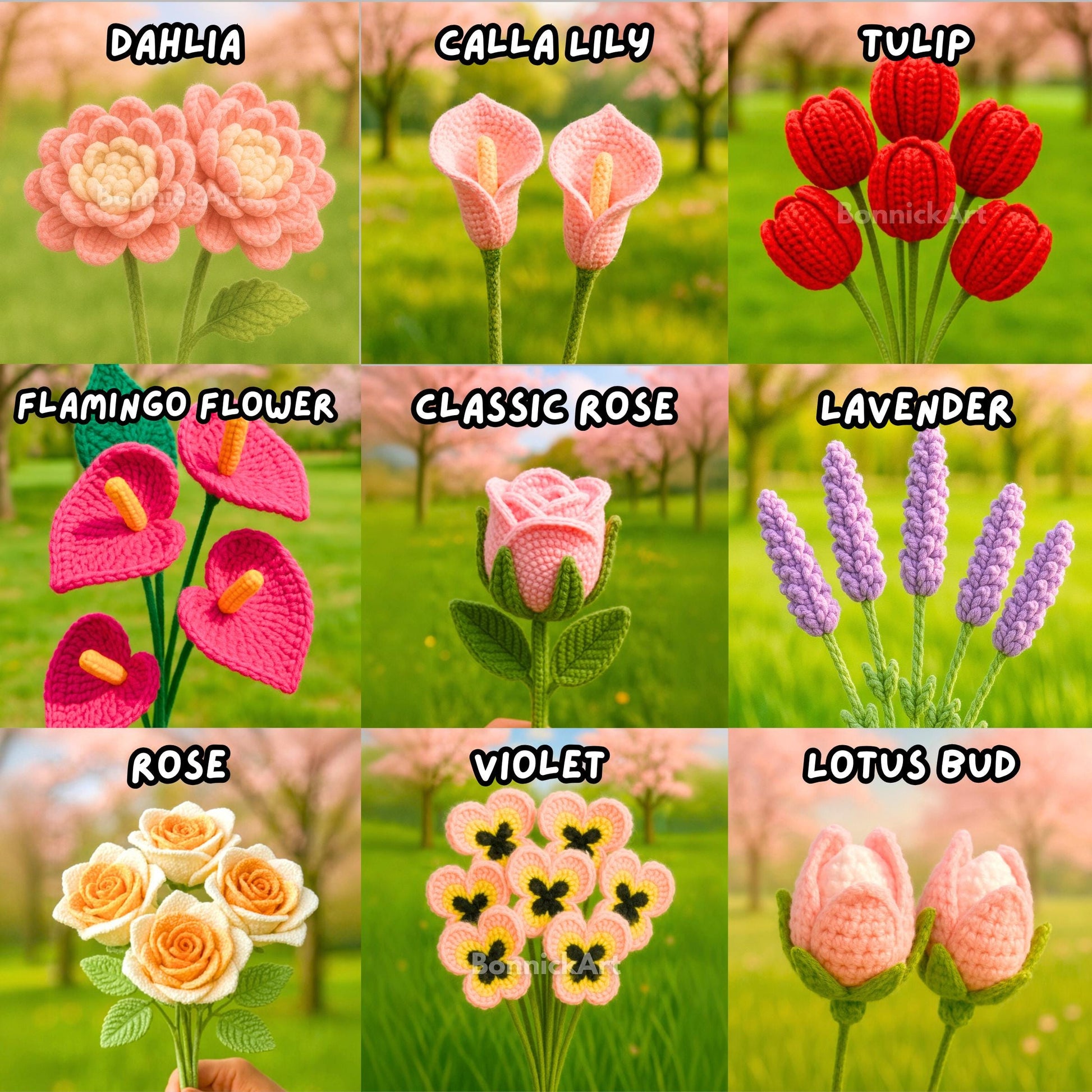 600+ Flower Bouquet Crochet PATTERN Bundle